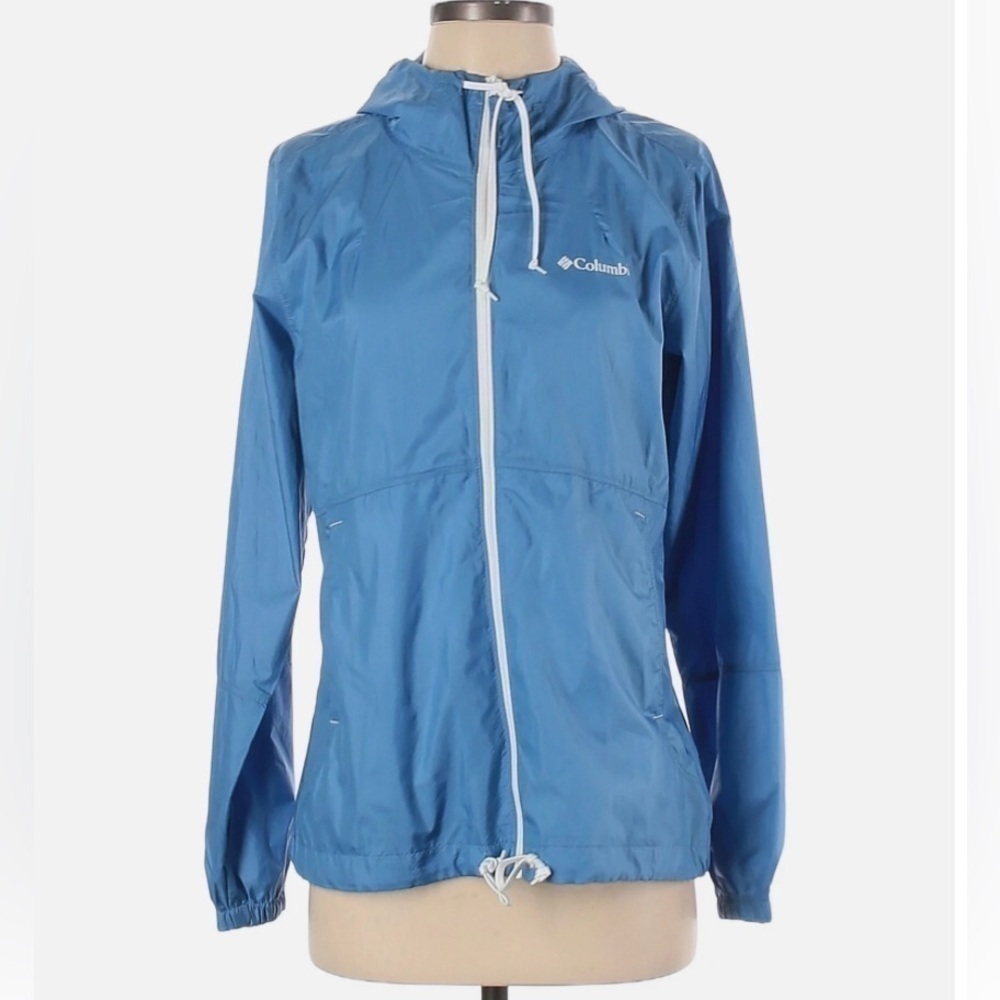COLUMBIA Lightweight Windbreaker Blue size medium